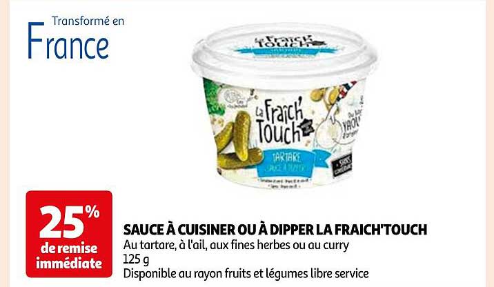 sauce à cuisiner ou à dipper la fraich'touch
