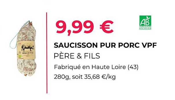 saucisson pur porc vpf père & fils