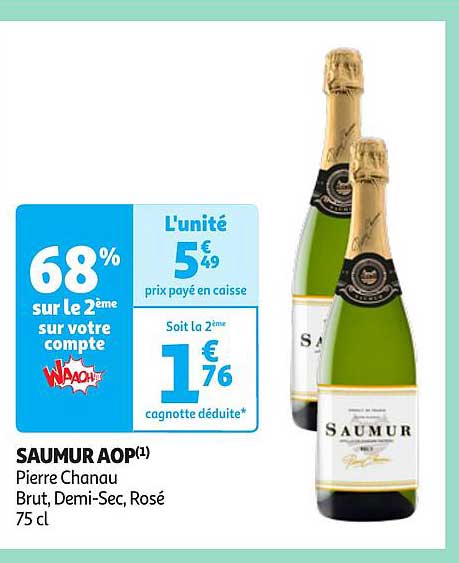 saumur aop pierre chanau brut, demi-sec, rosé