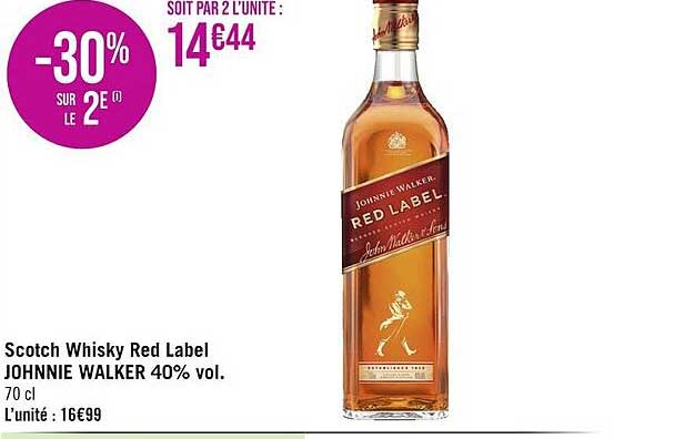 scotch whisky red label johnnie walker 40% vol.