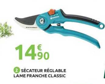 sécateur réglable lame franche classic