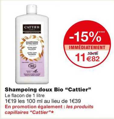 Shampoing Doux Bio "cattier"