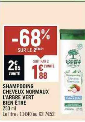 shampooing cheveux normaux l'arbre vert bien être