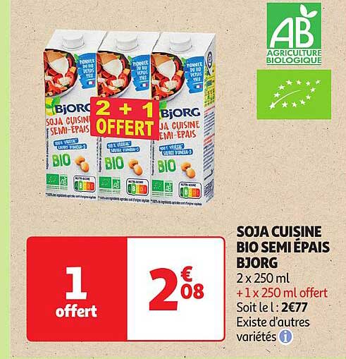 soja cuisine bio semi épais bjorg
