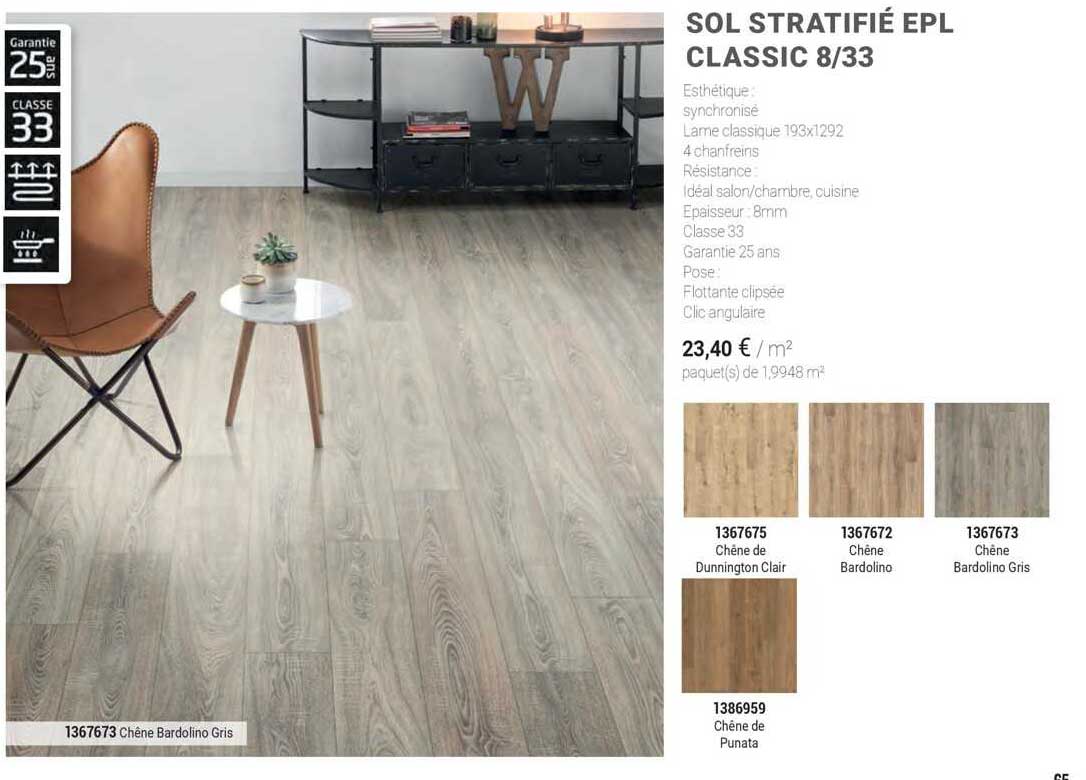 sol stratifié élégant epl classic 8/33