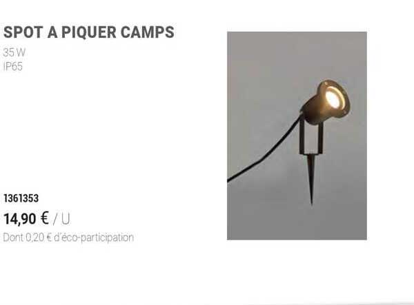 spot à piquer camps