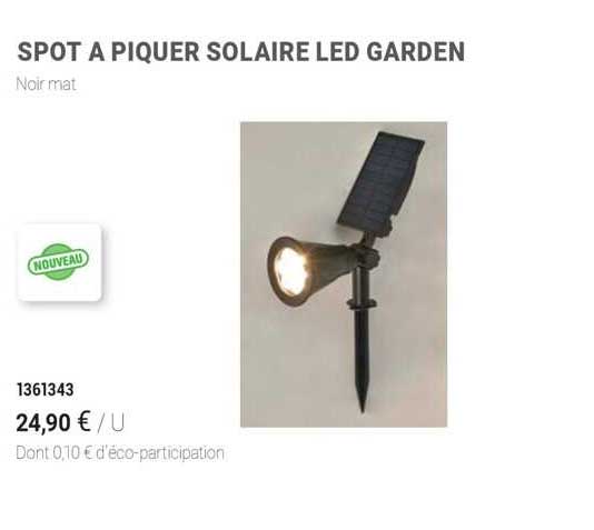 spot à piquer solaire led garden