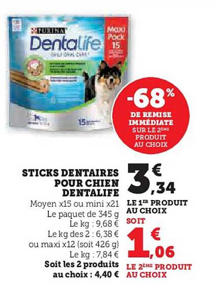 Sticks Dentaires Pour Chien Dentalife