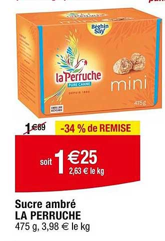 sucre ambré la perruche