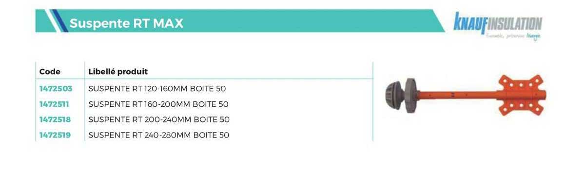 suspente rt max knauf insulation