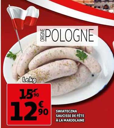 Swiateczna Saucisse De Fête à La Marjolaine