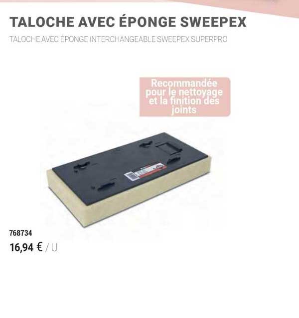 taloche avec éponge sweepex