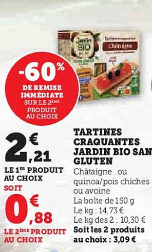 Tartines Craquantes Jardin Bio San Gluten