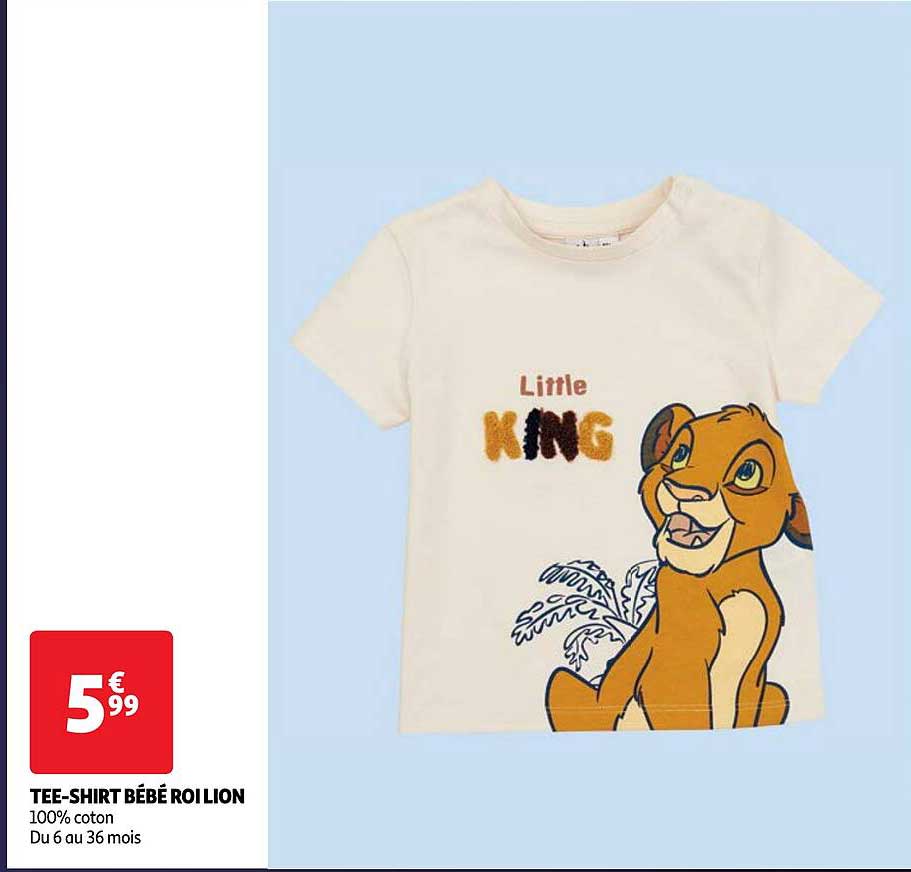 tee-shirt bébé roi lion