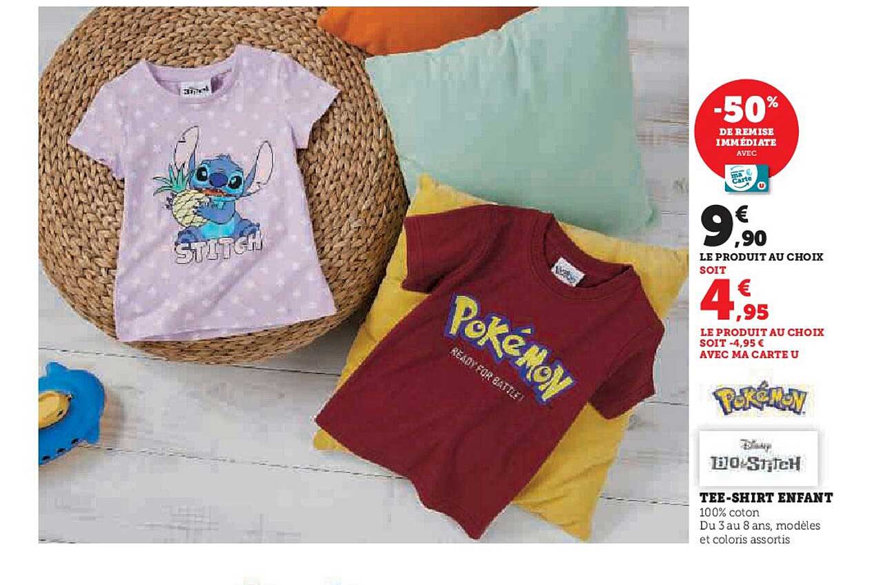 tee-shirt enfant pokémon