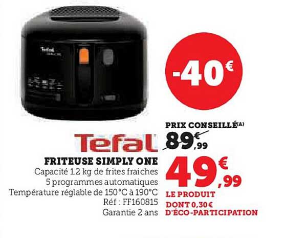 tefal friteuse simply one