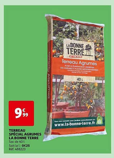 terreau spécial agrumes la bonne terre