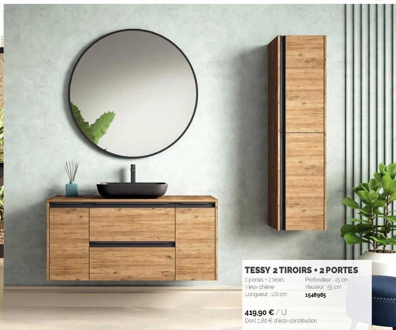 Tessy 2 Tiroirs + 2 Portes