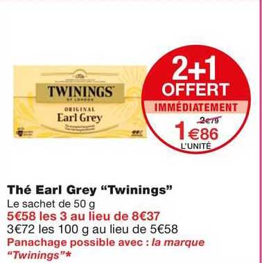 thé earl grey "twinings"