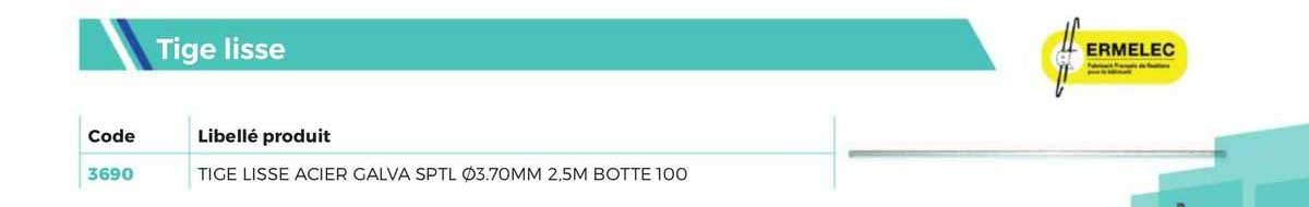 tige lisse ermelec