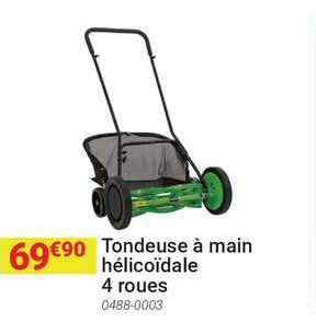 tondeuse à main hélicoïdale 4 roues