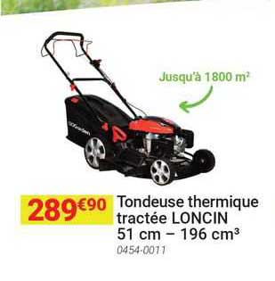 tondeuse thermique tractée loncin 51 cm
