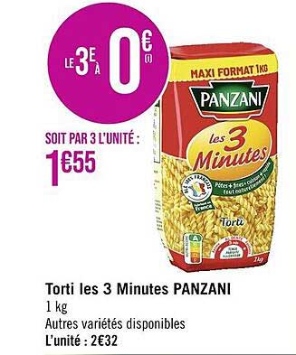 torti les 3 minutes panzani