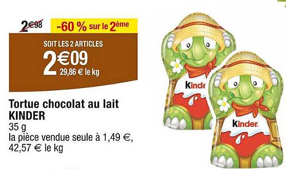 Tortue Chocolat Au Lait Kinder