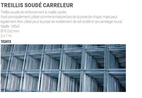 treillis soudé carreleur