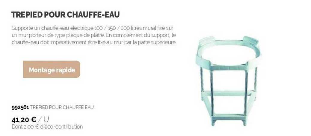 trepied pour chauffe-eau