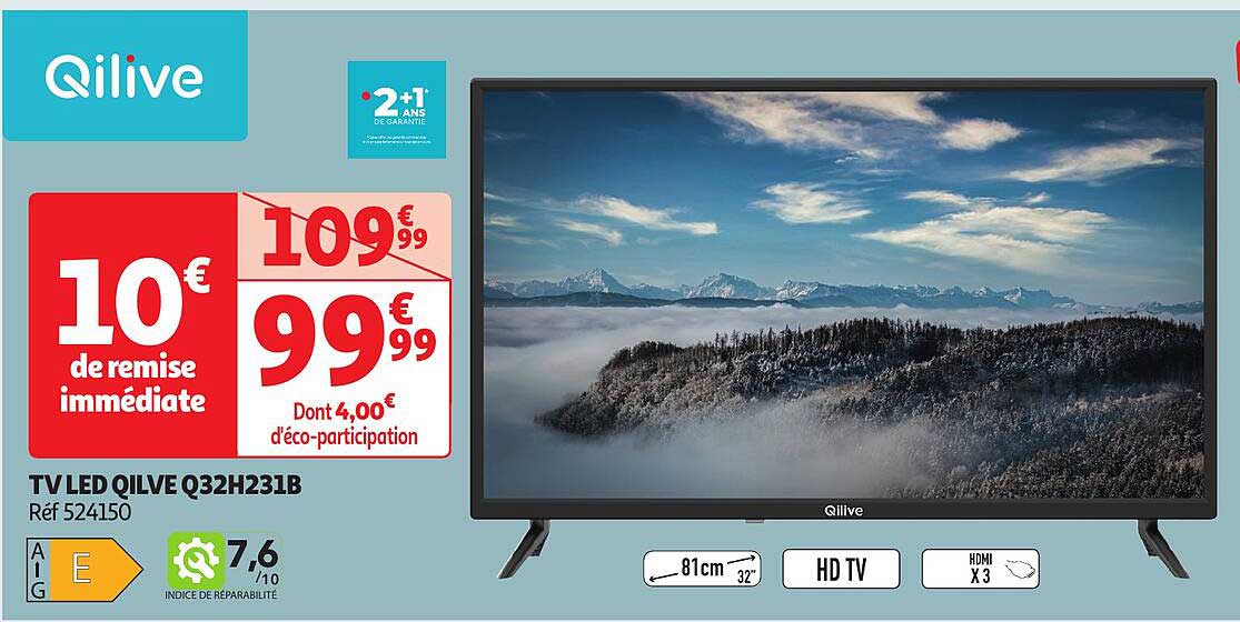 Tv Led Qilive Q32h231b 81 Cm 32"