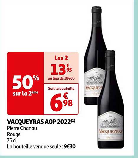 vacqueyras aop 2022 pierre chanau rouge