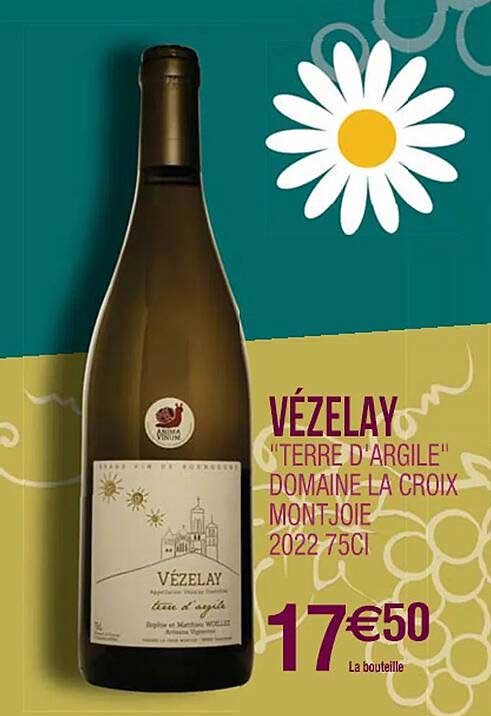 vézelay "terre d'argile" domaine la croix mont joie 2022