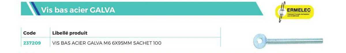 vis bas acier galva ermelec