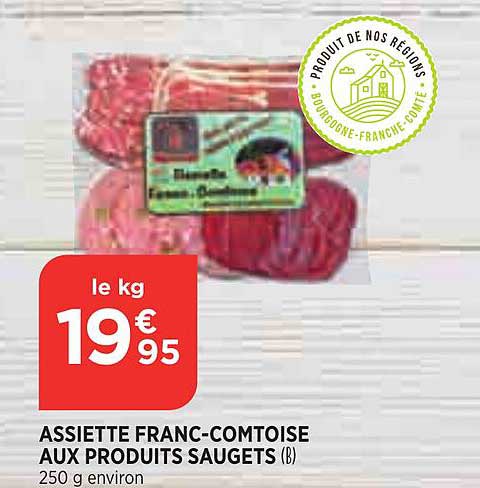 assiette franc-comtoise aux produits saugets