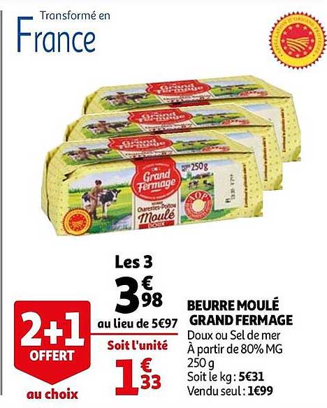 beurre moulé grand fermage