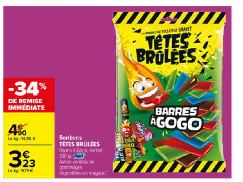 bonbons têtes brûlées