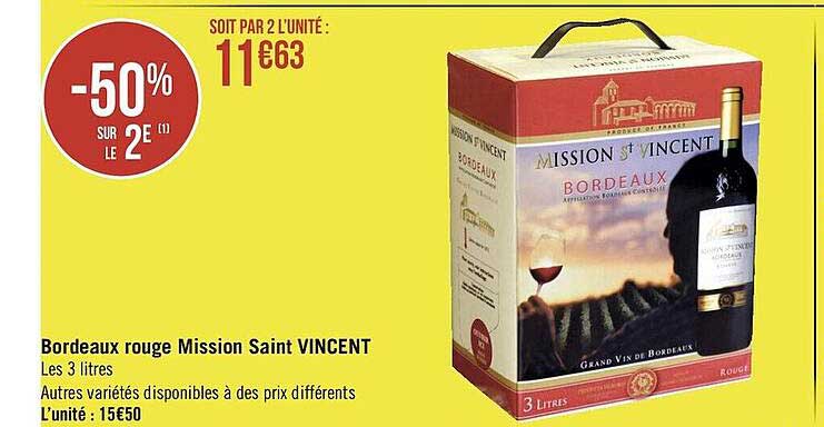 bordeaux rouge mission saint vincent
