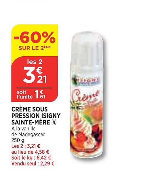 crème sous pression isigny sainte-mère