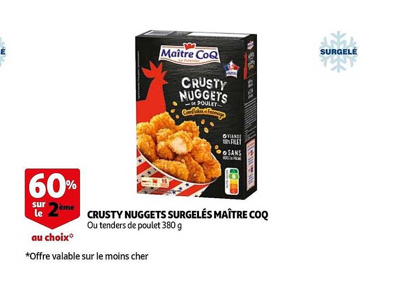 crusty nuggets surgelés maître coq