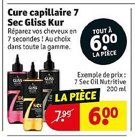 cure capillaire 7 sec gliss kur