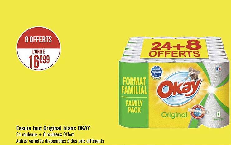 essuie tout original blanc okay