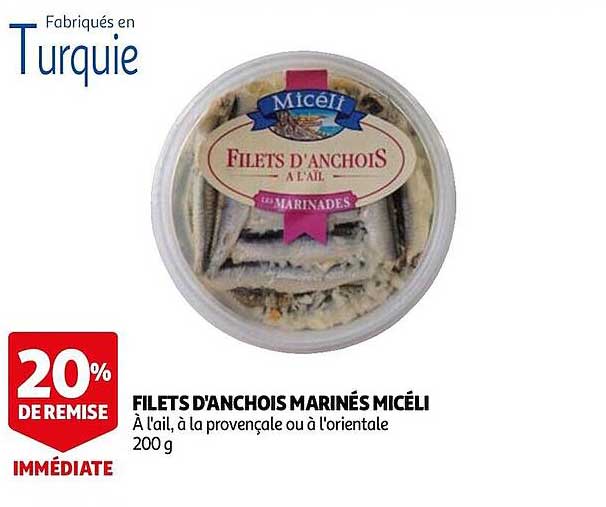 filets d'anchois marinés micéli