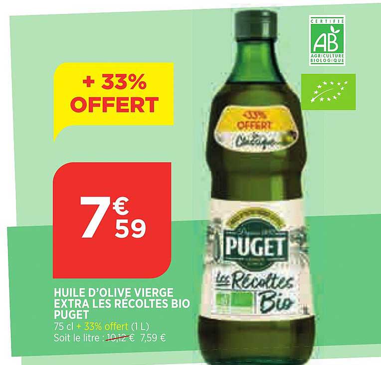 huile d'olive vierge extra les récoltes bio puget