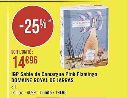 igp sable de camargue pink flamingo domaine royal de jarras