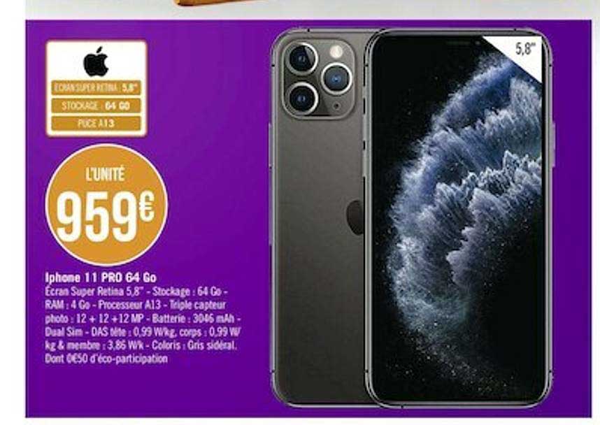 Iphone 11 Pro 64 Go Apple