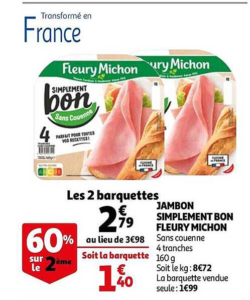 jambon simplement bon fleury michon