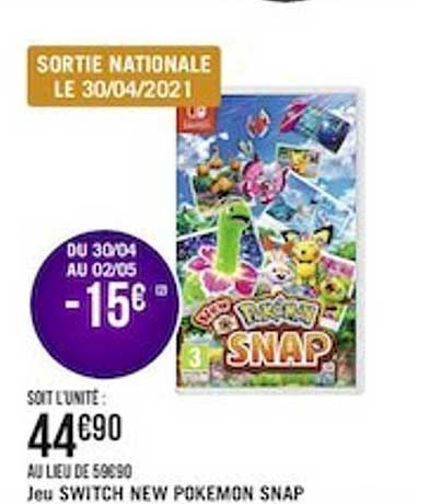 jeu switch new pokemon snap