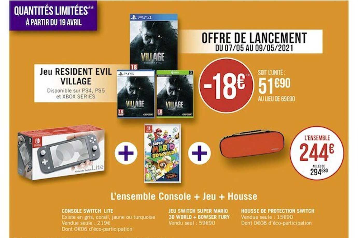 l'ensemble console + jeu + housse