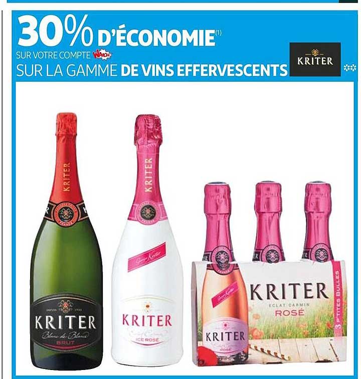 la gamme de vins effervescents kriter